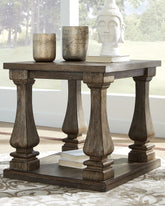 Bay Furniture Gallery - Ashley Furniture - Johnelle End Table - Rectangular End Table / Gray - T776-3